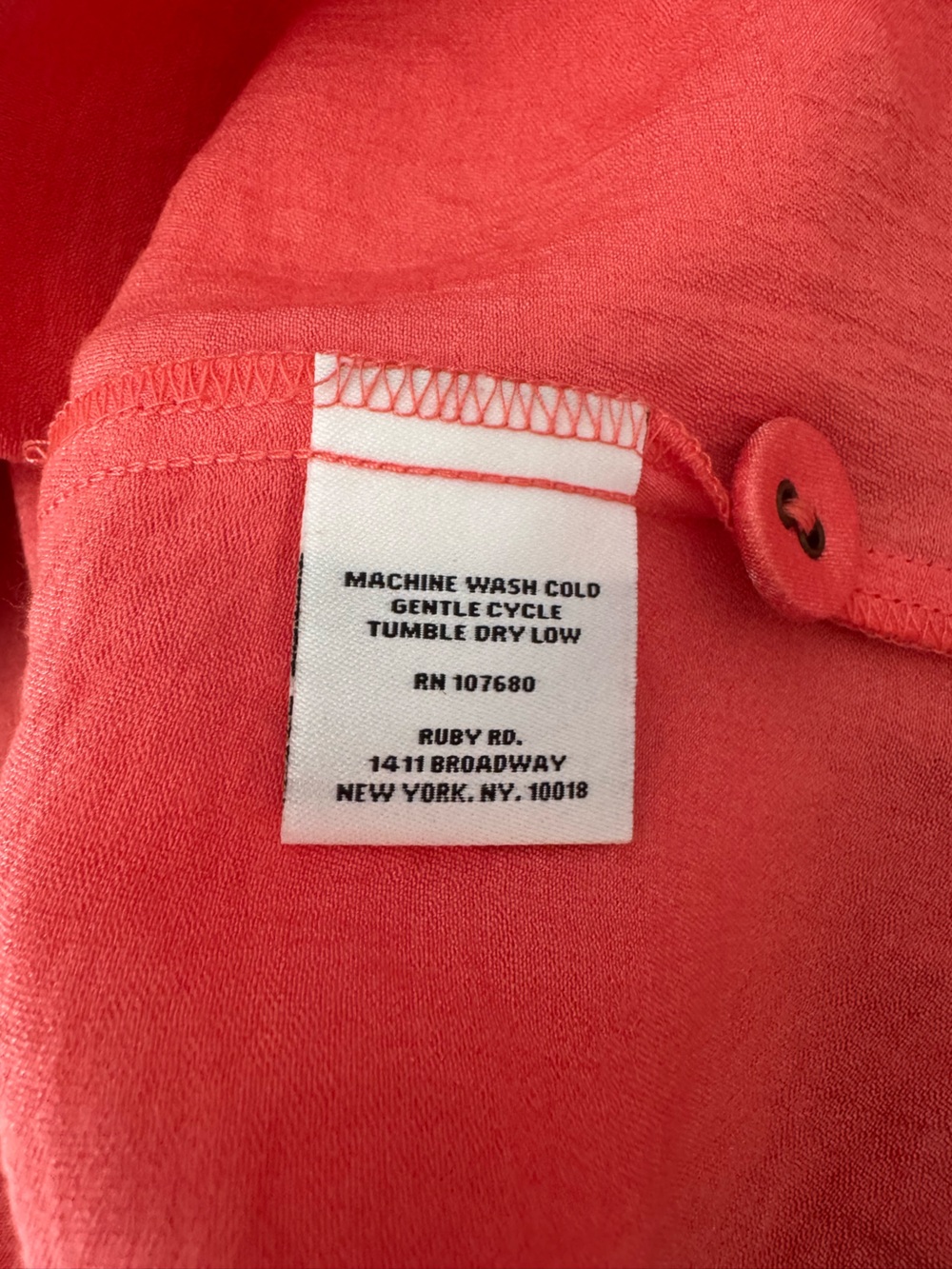 Ruby Rd. Coral-Red Round Neck Button Jacket - Picture 3 of 6